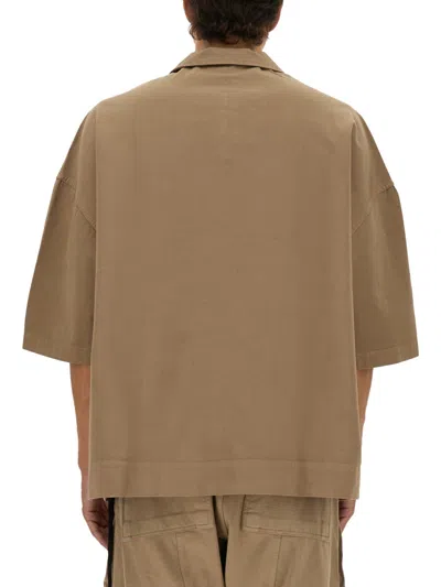 Rick Owens X Drkshdw "magnum Tommy" Shirt In Brown