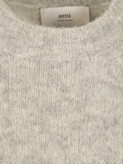 Ami Alexandre Mattiussi Ami Sweater Knitwear Grey In Green