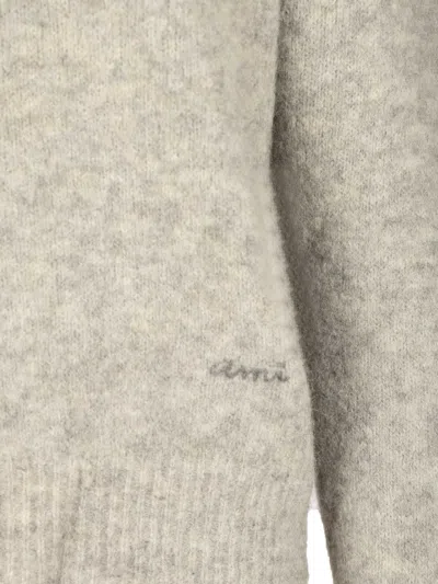 Ami Alexandre Mattiussi Ami Sweater Knitwear Grey In Green