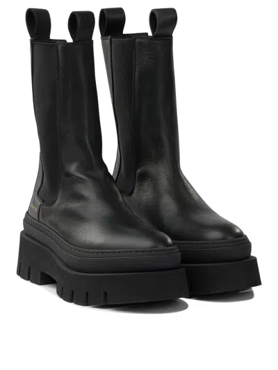 Copenhagen Elastic-panel Platform Boots In Black