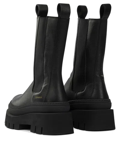 Copenhagen Elastic-panel Platform Boots In Black
