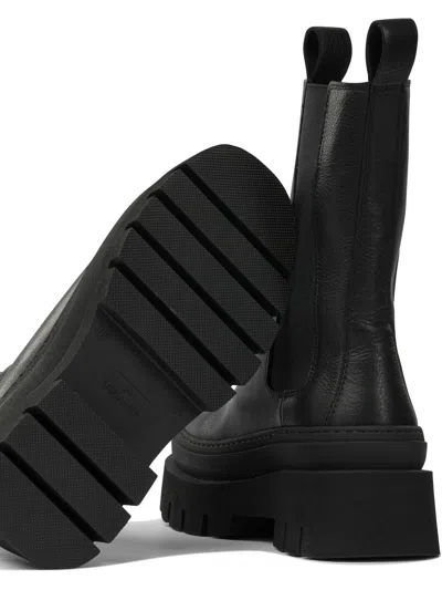 Copenhagen Elastic-panel Platform Boots In Black