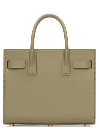 Saint Laurent Sac De Jour Nano Leather Top Handle Bag In Green