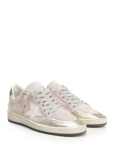 Golden Goose Ballstar Suede Upper Toe Tongue Heel And Spur Leather Star Sneakers Multicolor In Neutral