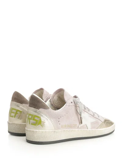 Golden Goose Ballstar Suede Upper Toe Tongue Heel And Spur Leather Star Sneakers Multicolor In Neutral