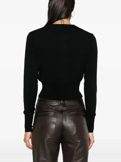 Vivienne Westwood Cropped Cardigan With Button-down Front And Embroidered Detail In Black