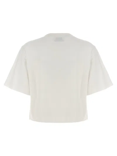 Off-white Off White Big Logo Bookish Cropped T Shirt In White