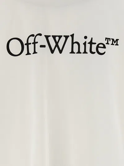Off-white Off White Big Logo Bookish Cropped T Shirt In White