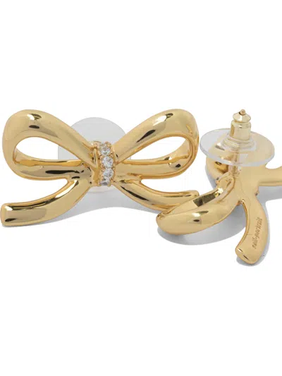 Self-portrait Bow Earrings Jewels Gold In Gold