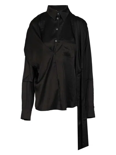 Acne Studios Button-up Blouse Shirts Black In Black