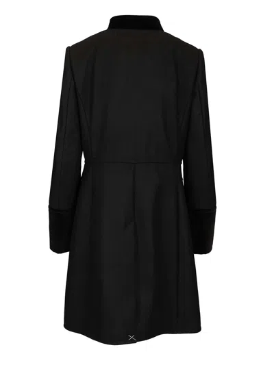 Fay Cappotto Monopetto Con Un Gancio Coats Black In Black