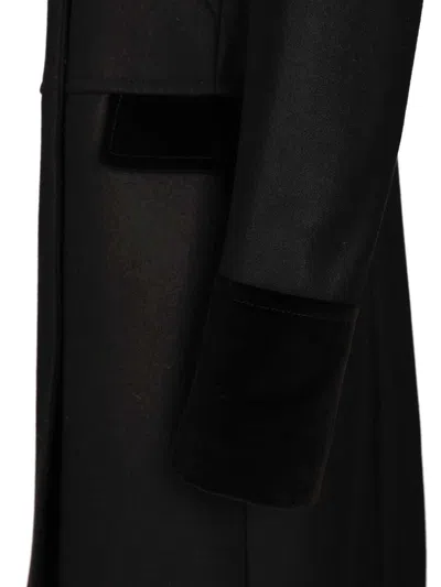 Fay Cappotto Monopetto Con Un Gancio Coats Black In Black