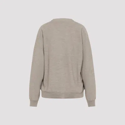 Lemaire Relaxed Twisted Knit Cardigan In Gray