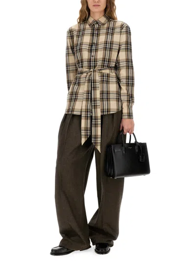 Saint Laurent Cassandre Lavallière Shirt In Multi