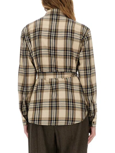 Saint Laurent Cassandre Lavallière Shirt In Multi