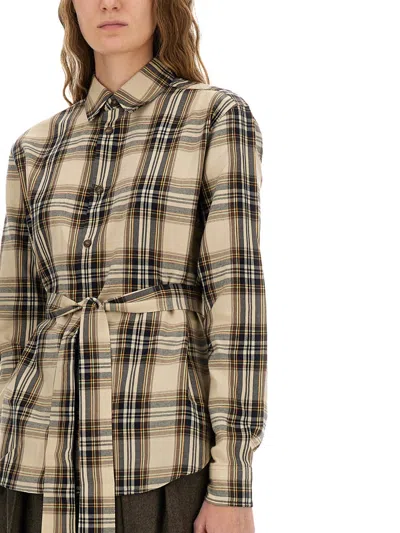 Saint Laurent Cassandre Lavallière Shirt In Multi