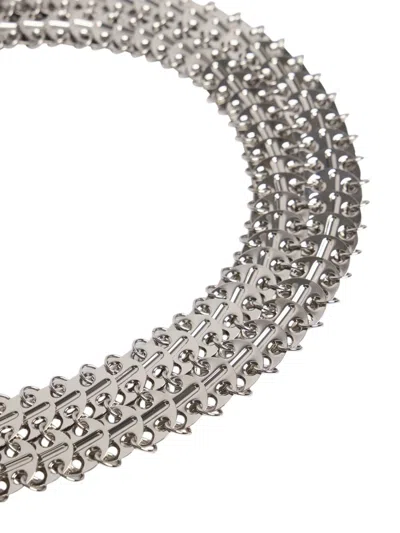 Rabanne Chainmail Adjustable Belt In Silver