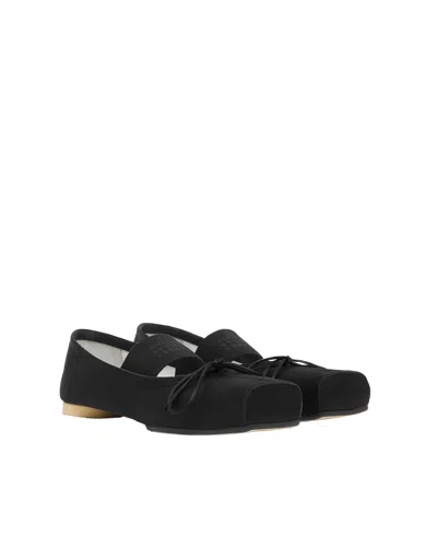 Mm6 Maison Margiela Mm6 By Maison Margiela Ballet Flats With Signature Bow Detail In Black