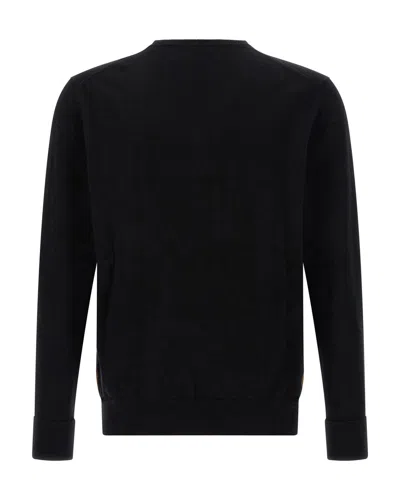 Ballantyne Argyle Pattern Sweater Sweaters And Cardigans Black In Black