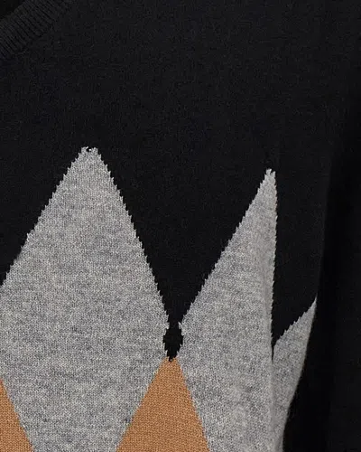Ballantyne Argyle Pattern Sweater Sweaters And Cardigans Black In Black