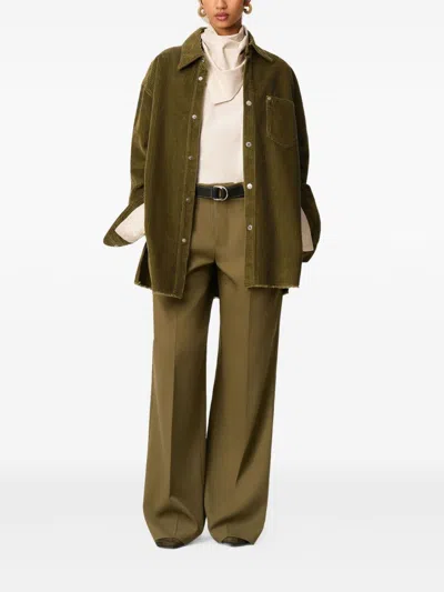 Ami Alexandre Mattiussi Overshirt With Chest Pocket And Long Sleeves In Green