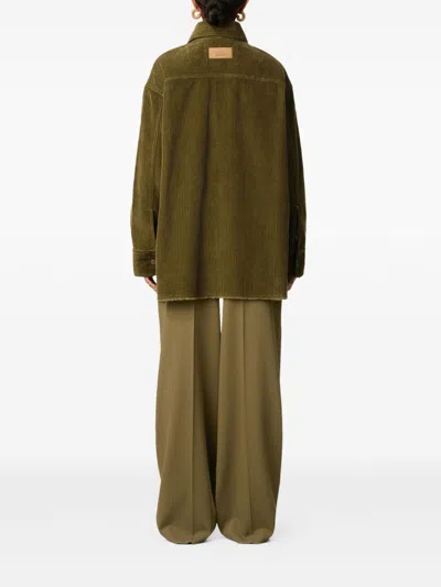 Ami Alexandre Mattiussi Overshirt With Chest Pocket And Long Sleeves In Green