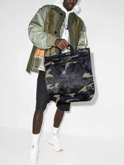 Porter Counter Shade Helmet Bag In Brown