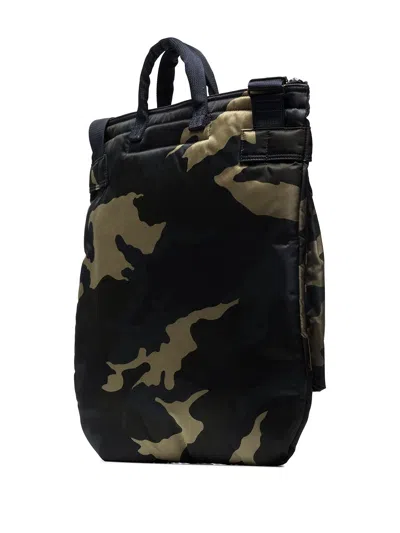Porter Counter Shade Helmet Bag In Brown