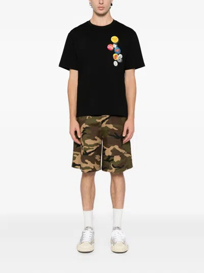 Ground Zero Printed T-shirt In Black