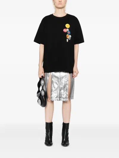 Ground Zero Printed T-shirt In Black