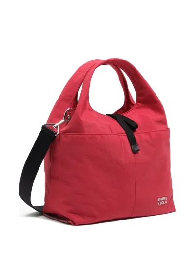Bimba Y Lola Drawstring Tote Bag In Red