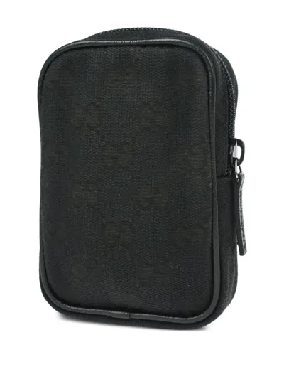 Pre-owned Gucci 1990-2000s Gg Canvas Cigarette Case In Black