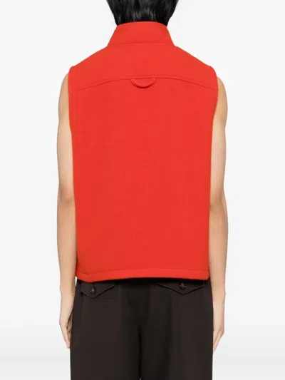 Rier Wool Gilet In Red