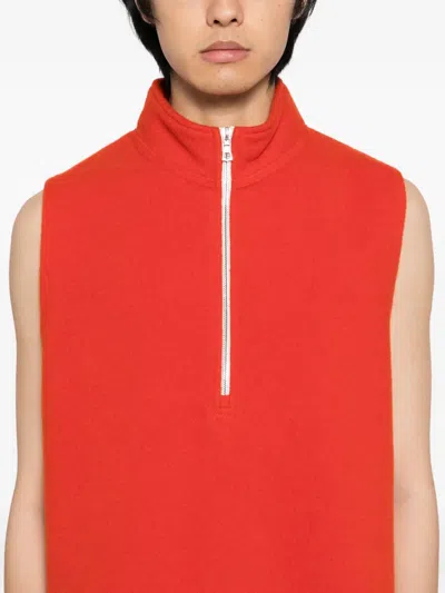 Rier Wool Gilet In Red