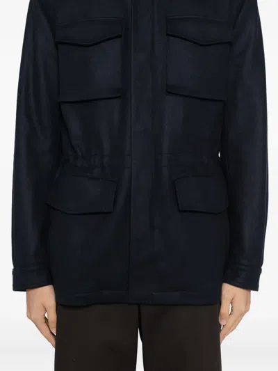 Kiton Cashmere Jacket In Blue