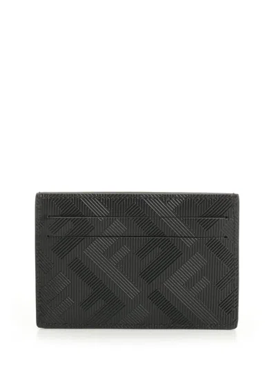 Fendi Flat Card Case Vit.king St.ff Wallets Black