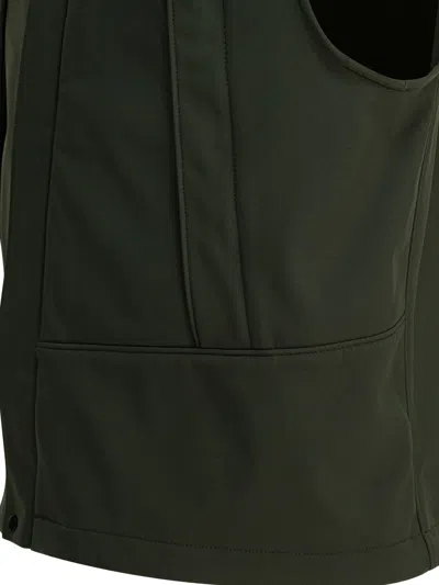 C.p. Company Hooded Sleeveless Vest Featuring Back Detail In Gray