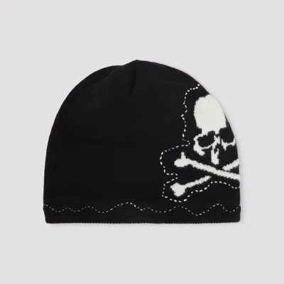 Mastermind Japan Intarsia Knit Skull Beanie In Black