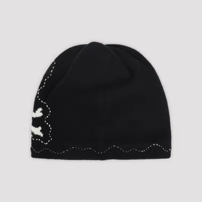 Mastermind Japan Intarsia Knit Skull Beanie In Black