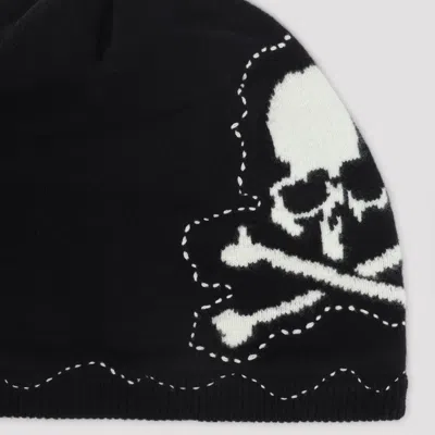 Mastermind Japan Intarsia Knit Skull Beanie In Black