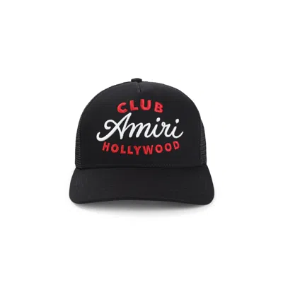 Amiri Black Baseball Cap With Maxi Logo On The Front In Cotton Man