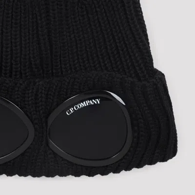 C.p. Company Signature Lens Rib Knit Beanie