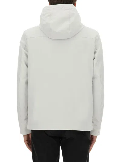 Woolrich Hooded Jacket With Long Sleeves And Pockets In White