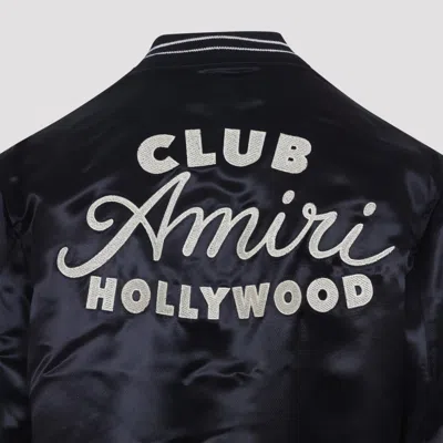 Amiri Men Black Jacket With Logo On The Front And Back In Tech Fabric Man In Black