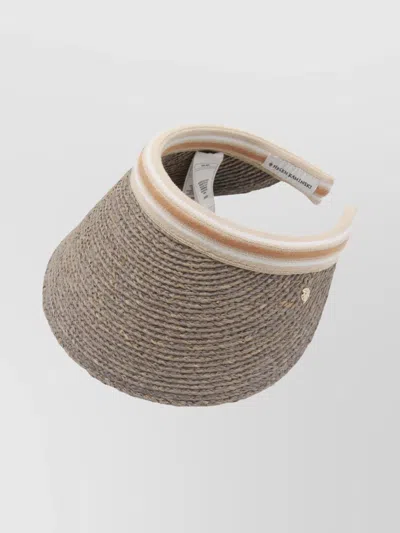 Helen Kaminski Open Top Woven Hat With Contrast Trim In Neutral