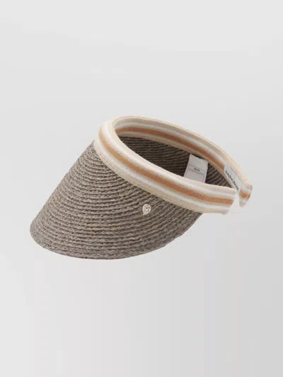 Helen Kaminski Open Top Woven Hat With Contrast Trim In Neutral