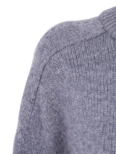 Kujten Soft Knit Crew Neck Sweater In Purple