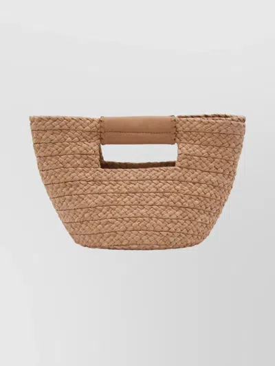 Helen Kaminski Natural Raffia Remi Top Handle Bag