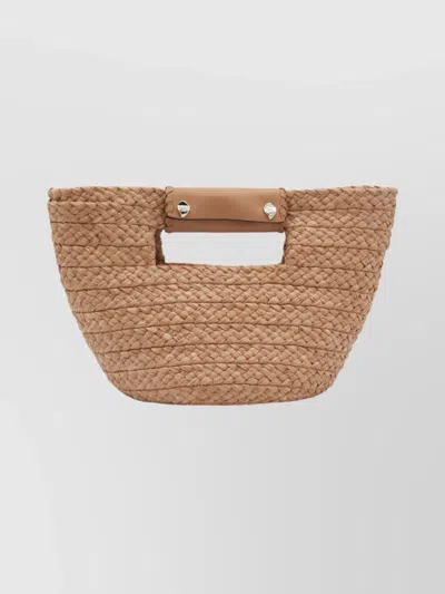 Helen Kaminski Natural Raffia Remi Top Handle Bag