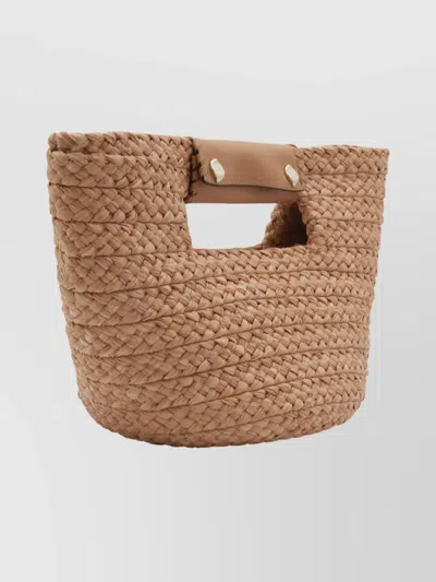 Helen Kaminski Natural Raffia Remi Top Handle Bag
